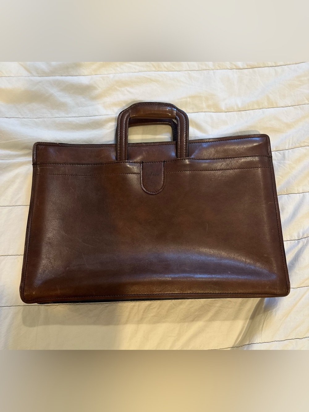 Vintage Hartmann Brown Leather Briefcase Women’s Laptop Attache Organizer